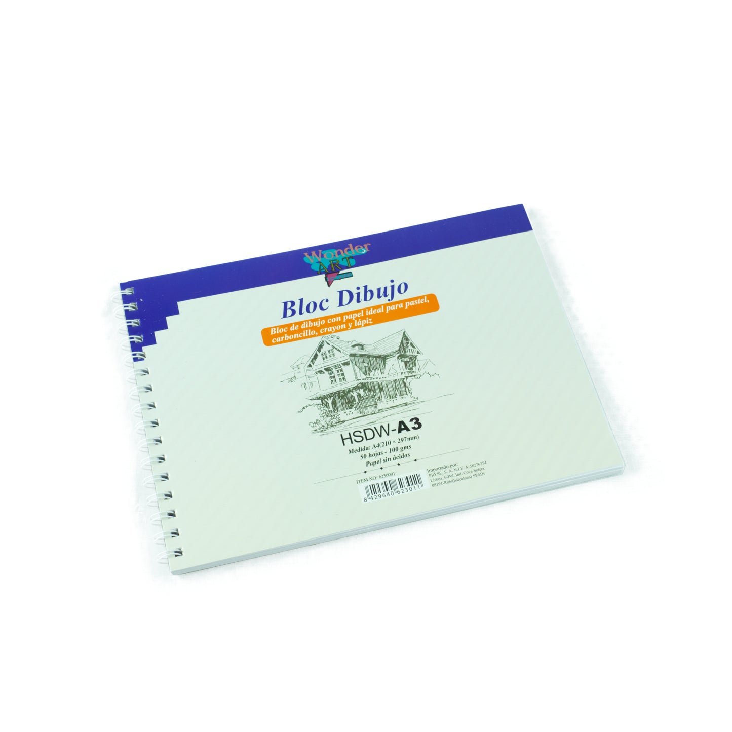 Cuaderno dibujo standart 50 hojas 100 g