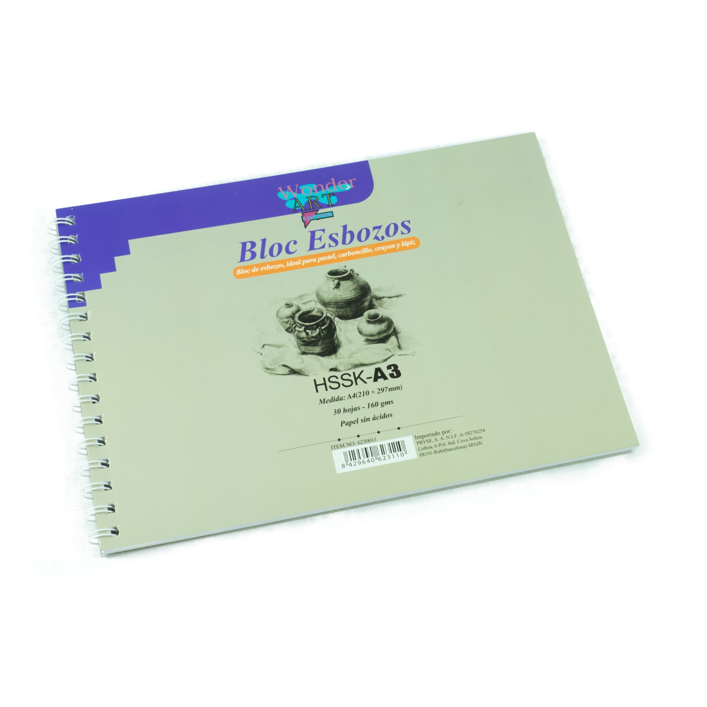 Cuaderno dibujo esbozos 30 hojas 160 g