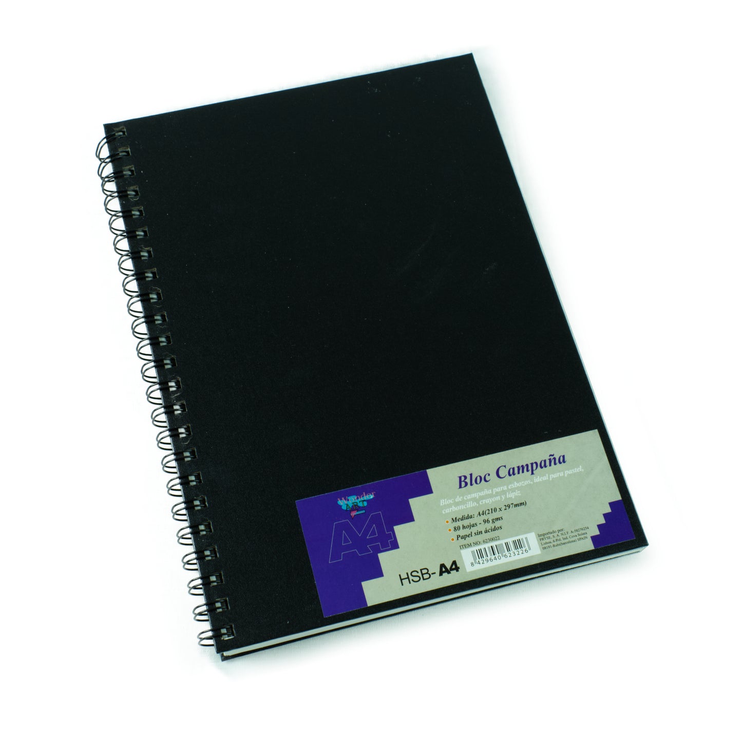 Cuaderno dibujo tapa dura 80 hojas 96 g