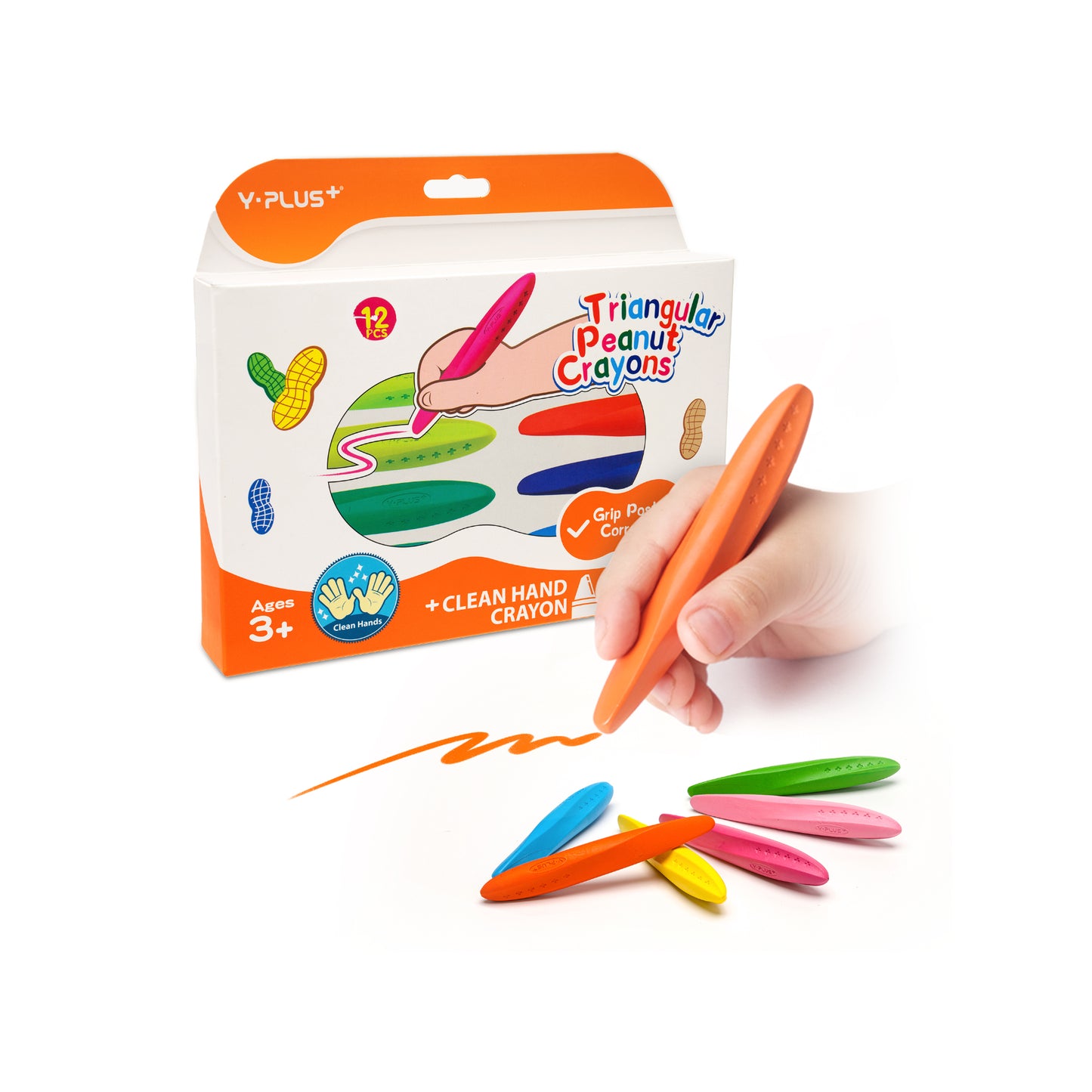 Peanut triangular crayons