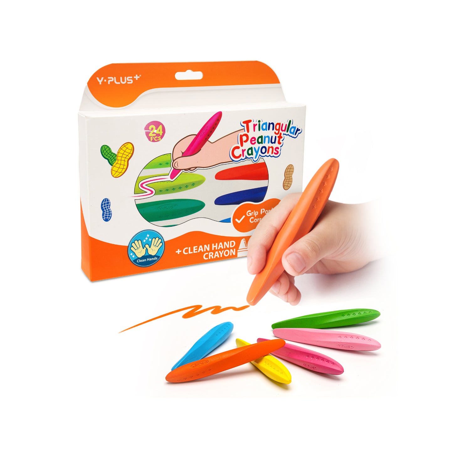 Peanut triangular crayons