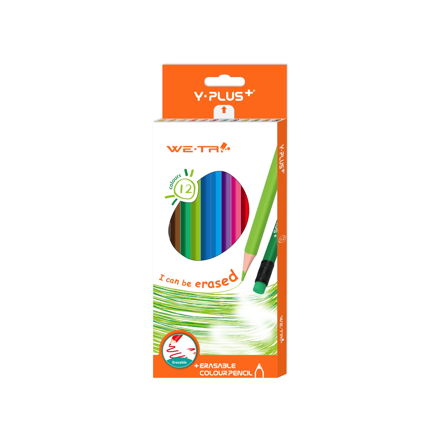 Lápices de colores borrables con goma
